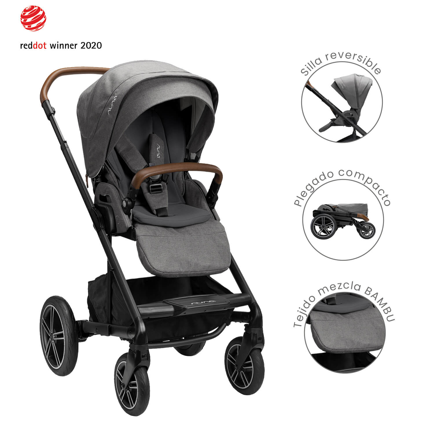 Coche Bebe Nuna Mixx Next + Pipa Urban Granite