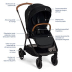 Coche para bebe nuna Triv next Caviar