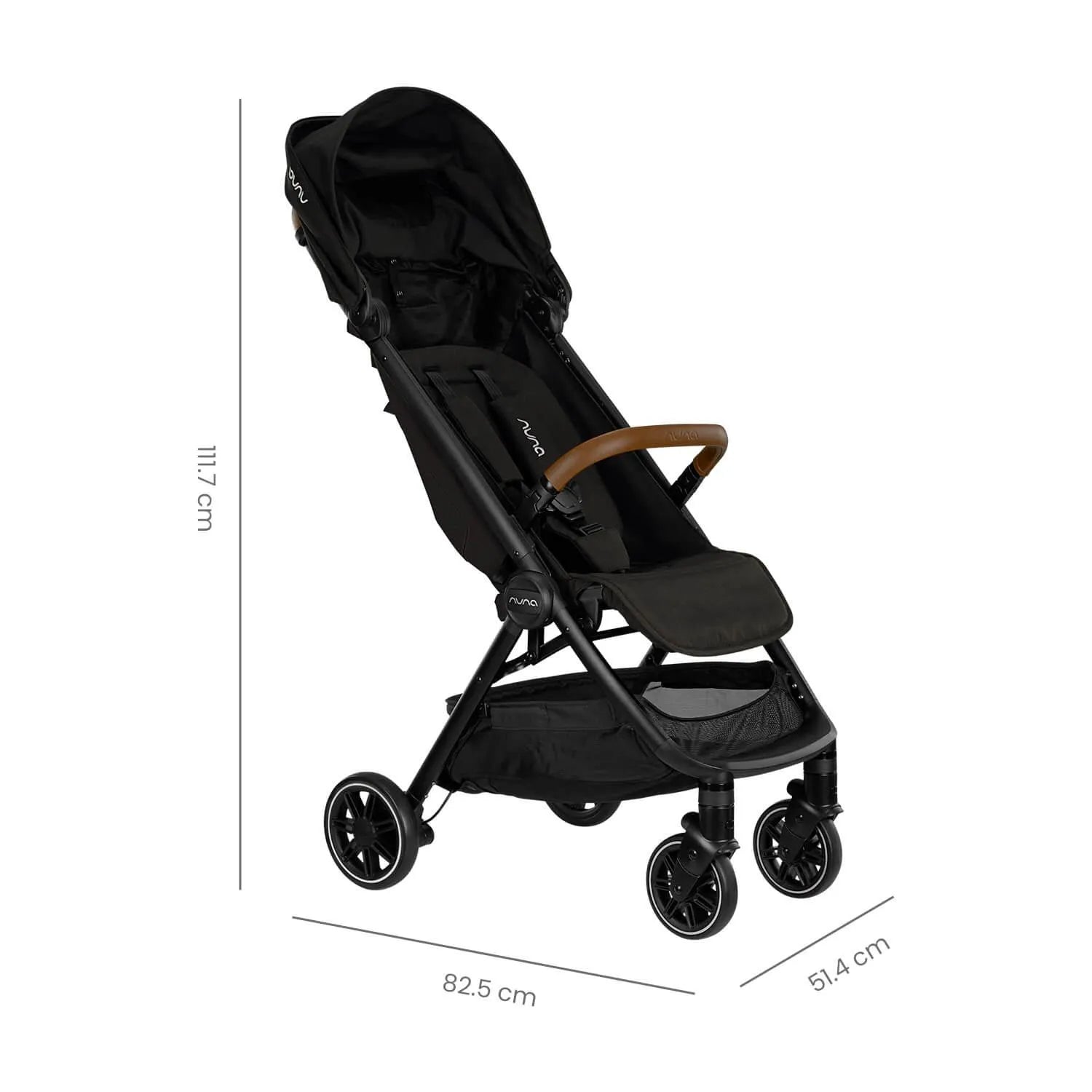 Coche de Bebé Nuna Ultracompacto TRVL + Pipa Urban Caviar - La Tienda de Salo